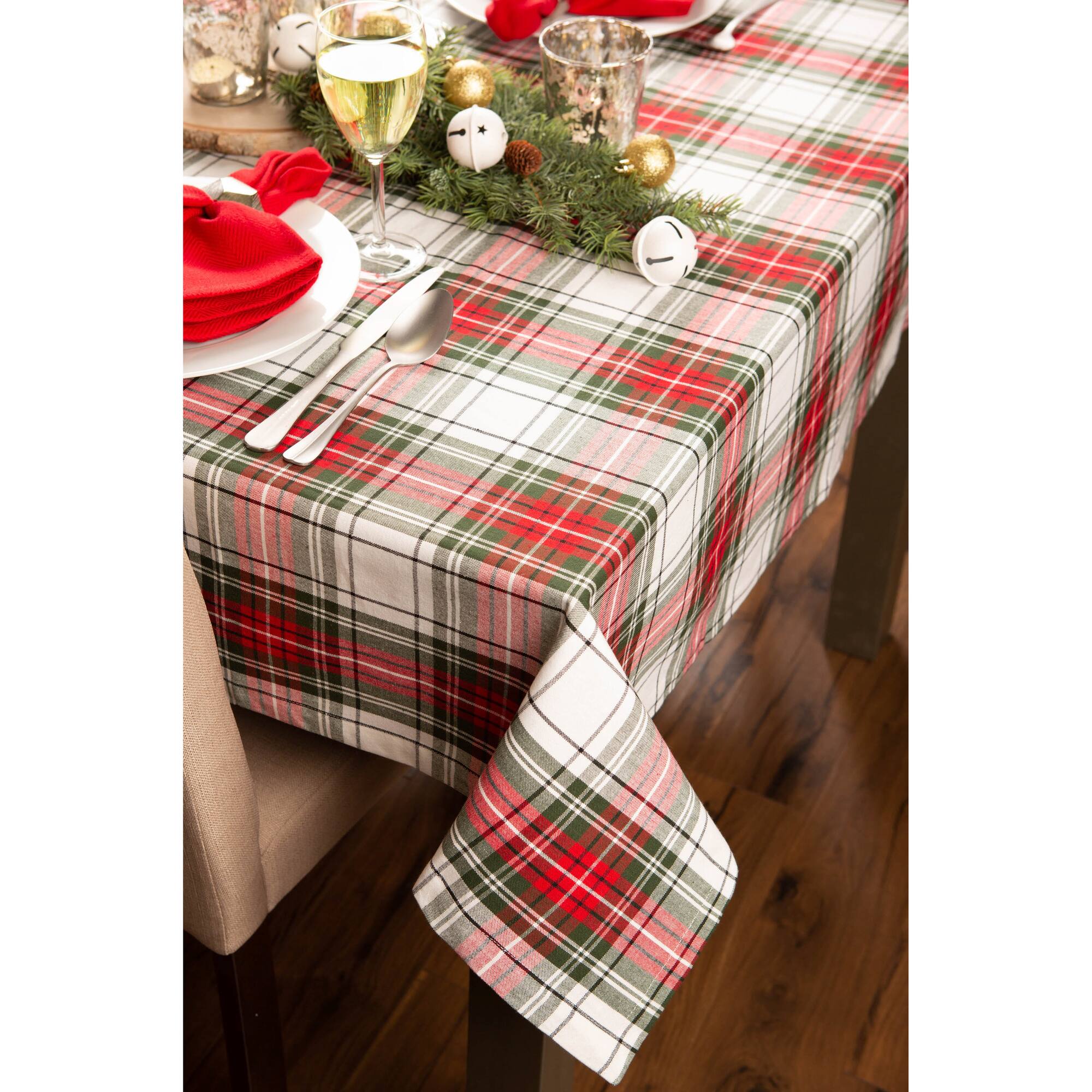 DII® Christmas Plaid Tablecloth